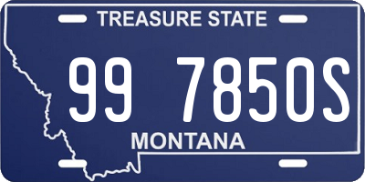 MT license plate 997850S