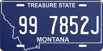 MT license plate 997852J