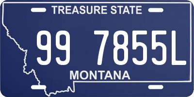 MT license plate 997855L