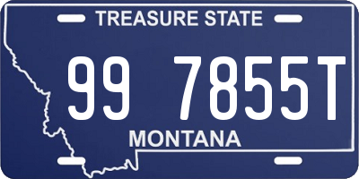 MT license plate 997855T