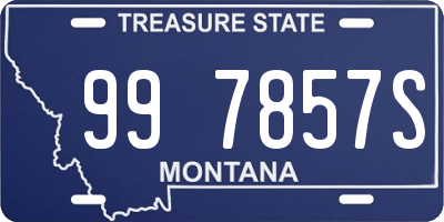 MT license plate 997857S