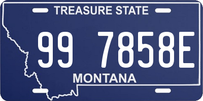 MT license plate 997858E