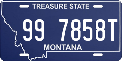 MT license plate 997858T