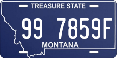 MT license plate 997859F