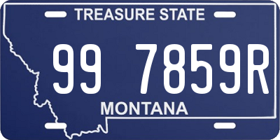 MT license plate 997859R