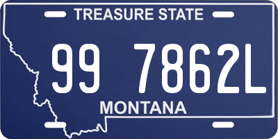 MT license plate 997862L