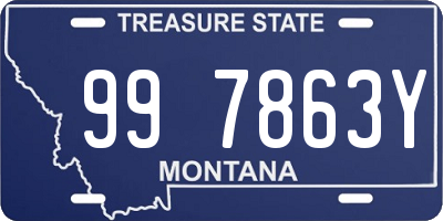 MT license plate 997863Y