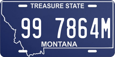 MT license plate 997864M