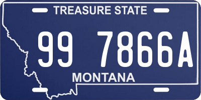 MT license plate 997866A