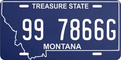 MT license plate 997866G