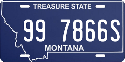 MT license plate 997866S