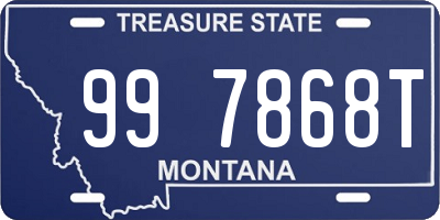 MT license plate 997868T