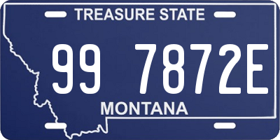 MT license plate 997872E