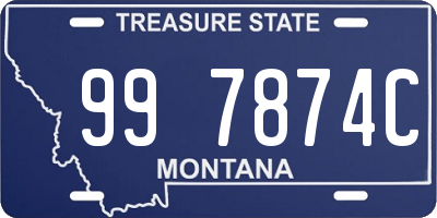 MT license plate 997874C