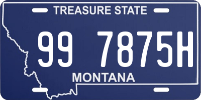 MT license plate 997875H