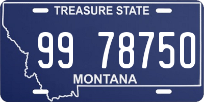 MT license plate 997875O