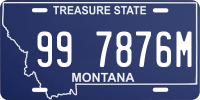 MT license plate 997876M