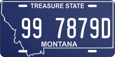 MT license plate 997879D