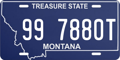 MT license plate 997880T