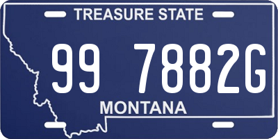 MT license plate 997882G