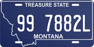 MT license plate 997882L