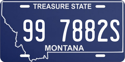 MT license plate 997882S