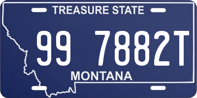 MT license plate 997882T