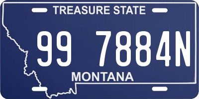 MT license plate 997884N