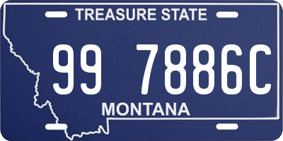 MT license plate 997886C