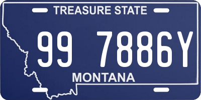 MT license plate 997886Y