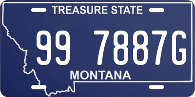 MT license plate 997887G