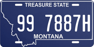 MT license plate 997887H