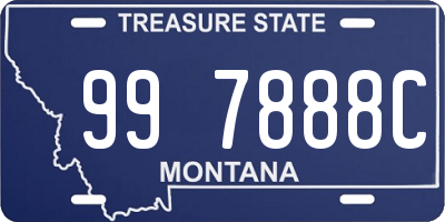 MT license plate 997888C