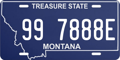 MT license plate 997888E