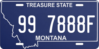 MT license plate 997888F