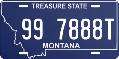 MT license plate 997888T