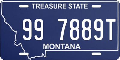 MT license plate 997889T