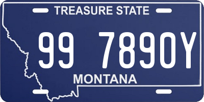 MT license plate 997890Y