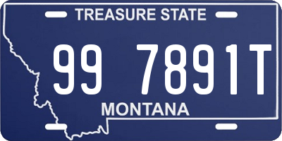 MT license plate 997891T