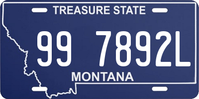 MT license plate 997892L