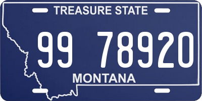 MT license plate 997892O