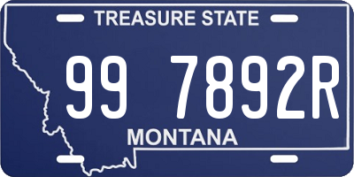 MT license plate 997892R