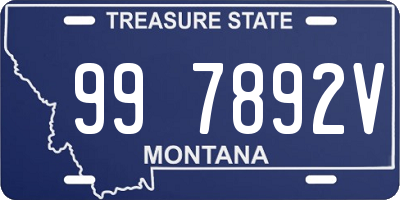 MT license plate 997892V