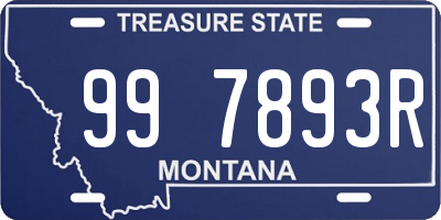 MT license plate 997893R