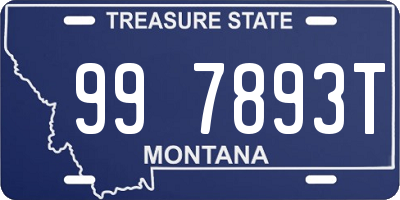 MT license plate 997893T