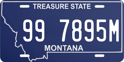 MT license plate 997895M