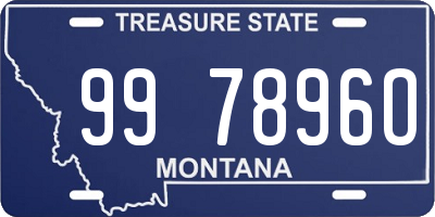 MT license plate 997896O