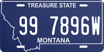 MT license plate 997896W