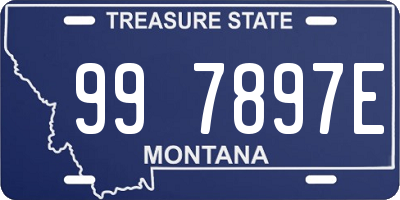 MT license plate 997897E