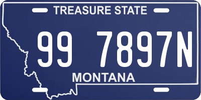 MT license plate 997897N